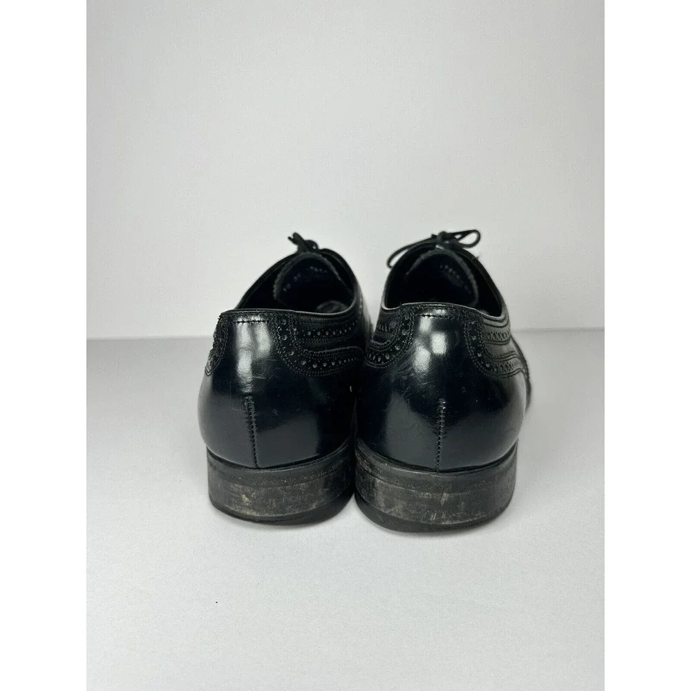 Florsheim Wingtip Oxford Mens Black Leather Brogue Dress Shoes Size 10